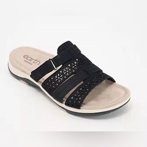 Earth Origins Adjustable Wide Band Slide Sandals - Sinci Size 8.5